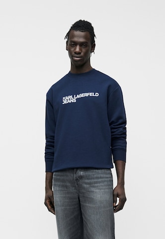 KARL LAGERFELD JEANS Mikina 'ESSENTIAL' - Modrá: predná strana
