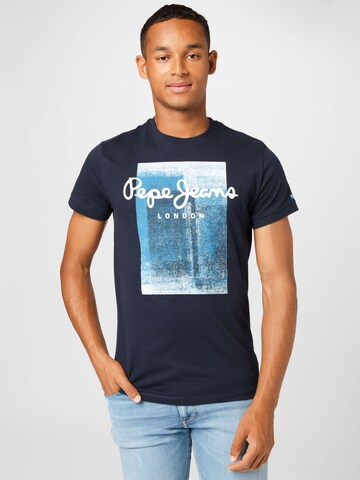 Pepe Jeans - Camiseta 'SAWYER' en azul: frente