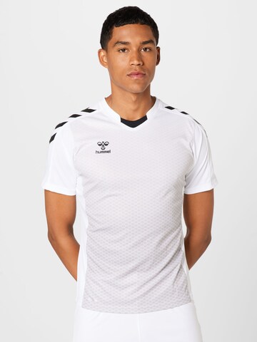 Hummel - Camiseta de fútbol en blanco: frente