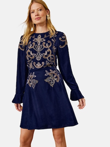 love & roses Dress in Blue: front