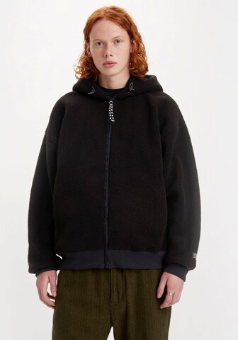 LEVI'S Fleece Jacket in Black: front