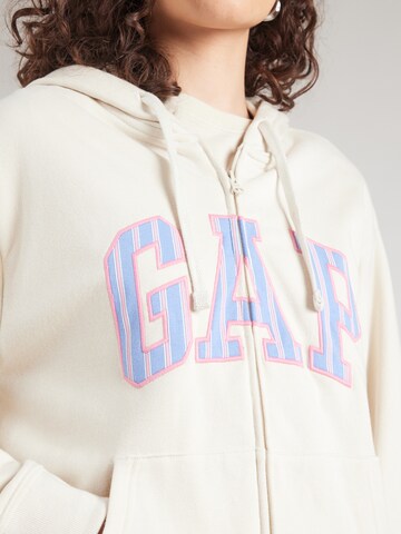 GAP Sweat jacket 'HERITAGE' in Beige