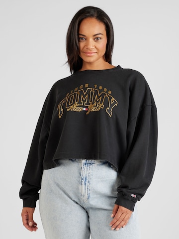 Sweat-shirt Tommy Jeans Curve en noir : devant