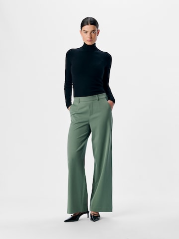 OBJECT Wide leg Chino trousers 'OBJLisa' in Green
