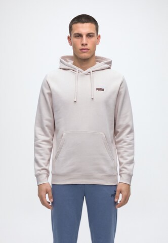 PUMA Спортивный свитшот 'Ess No.1' в Серебристый: спереди