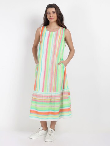 VICCI Germany Maxikleid mit mehrfarbigem Batikeffekt in Mischfarben