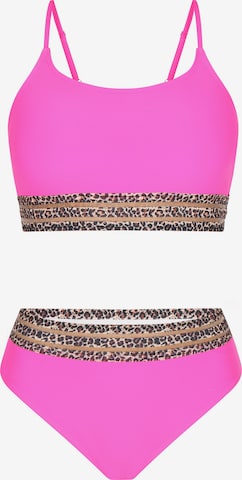 fainaBustier Bikini - roza boja: prednji dio