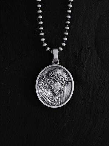 REYTEL Παντατίφ 'JESUS CHRIST WITH CROWN OF THORNS' σε ασημί: μπροστά