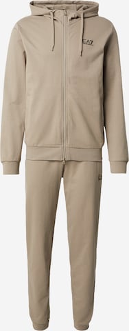 EA7 Emporio Armani Sweatsuit in Brown: front