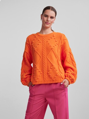 PIECES Sweter 'Donsi' w kolorze pomarańczowy: przód
