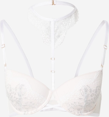 ABOUT YOU x hunkemöller Magas nyak Melltartó 'Lianne' - rózsaszín: elől