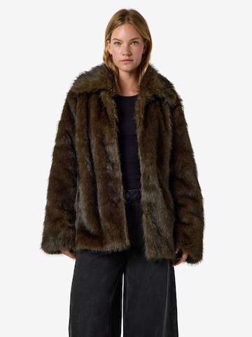 Noisy may Winter Coat 'NMARIA' in Brown: front