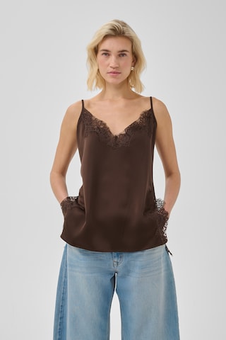My Essential Wardrobe Top 'MWBrenda' in Bruin: voorkant