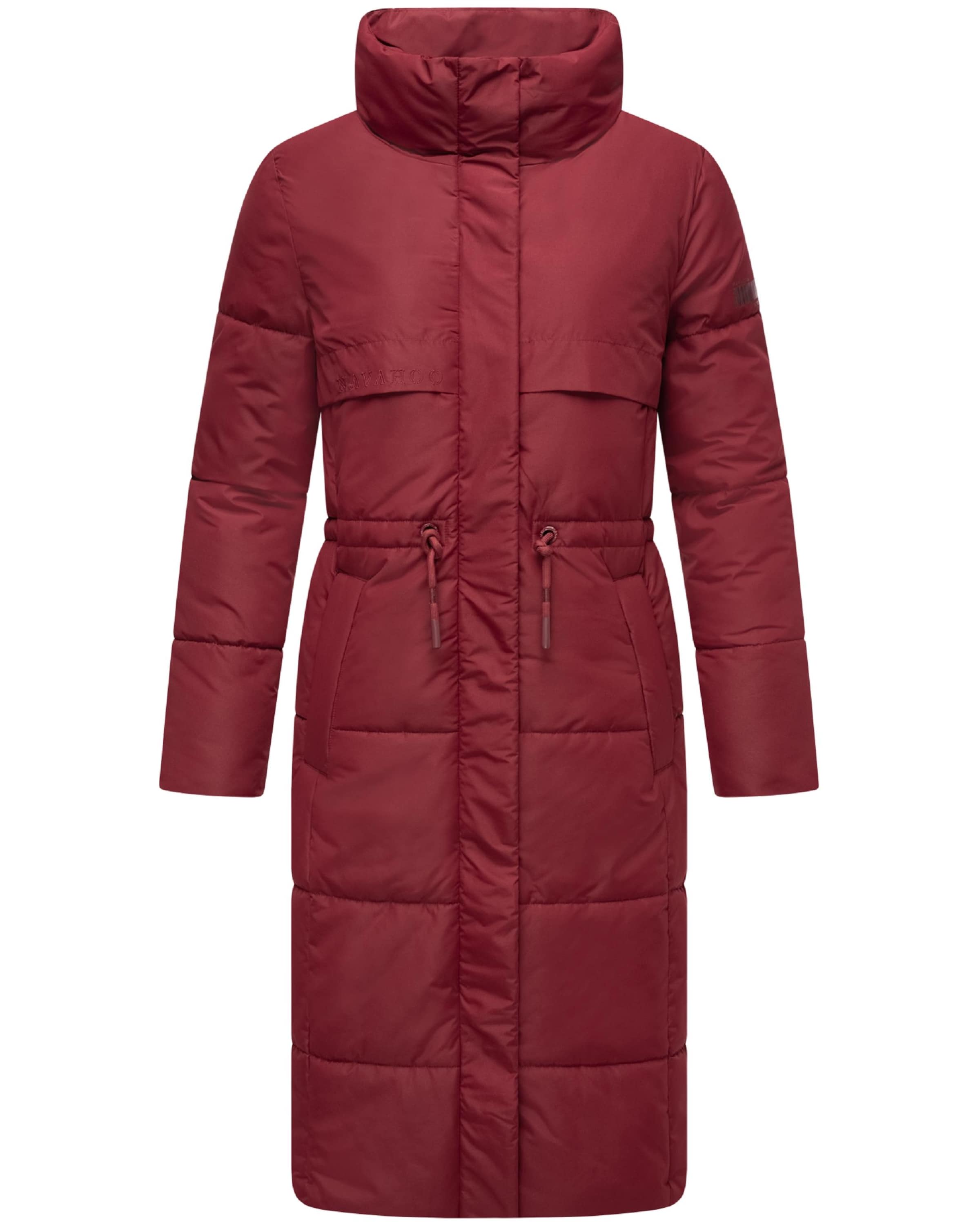 NAVAHOO Pitkä talvitakki 'Der Wahnsinn 14' värissä punainen: etupuoli