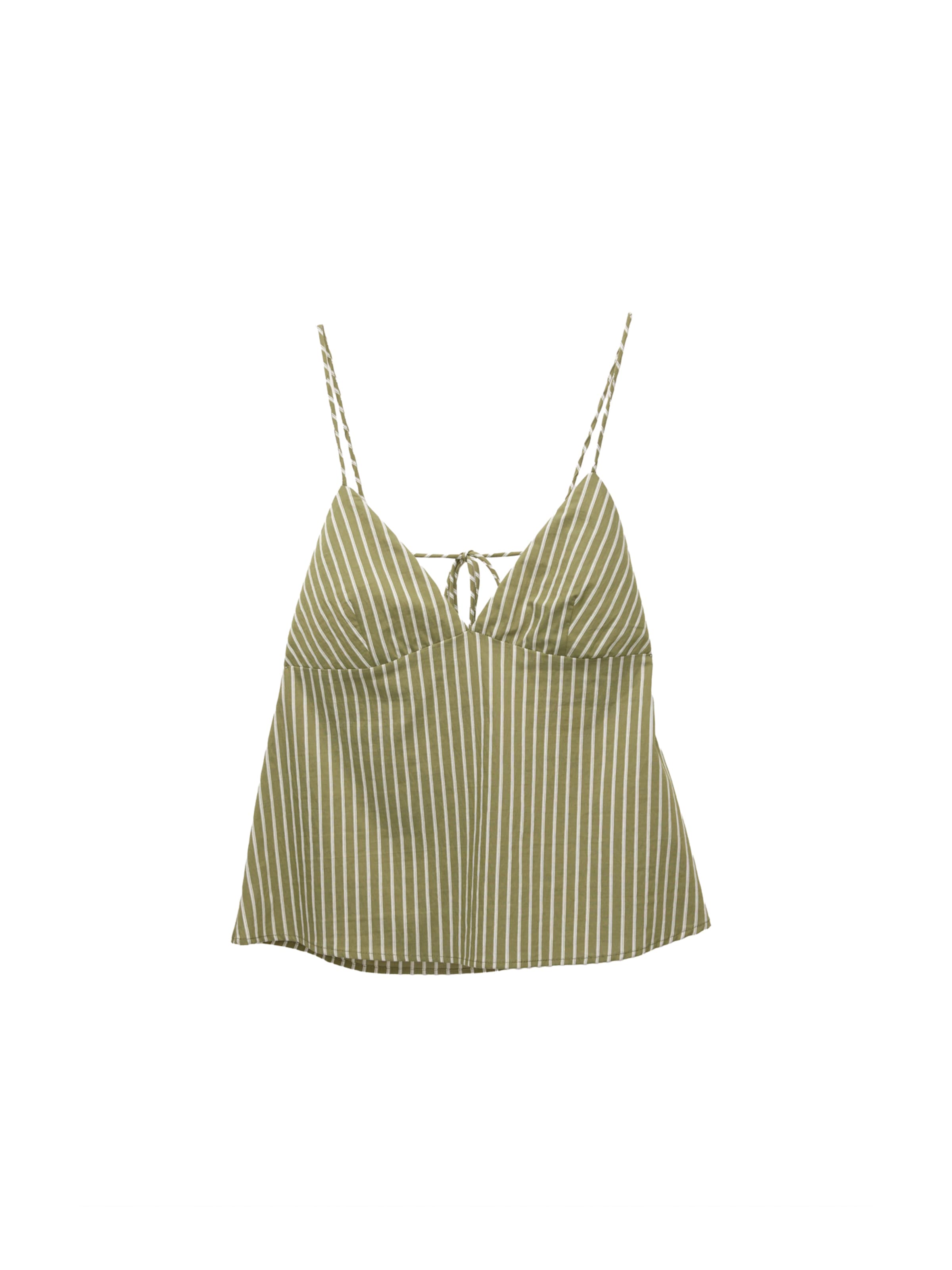 Pull&Bear Top - Zelená: predná strana