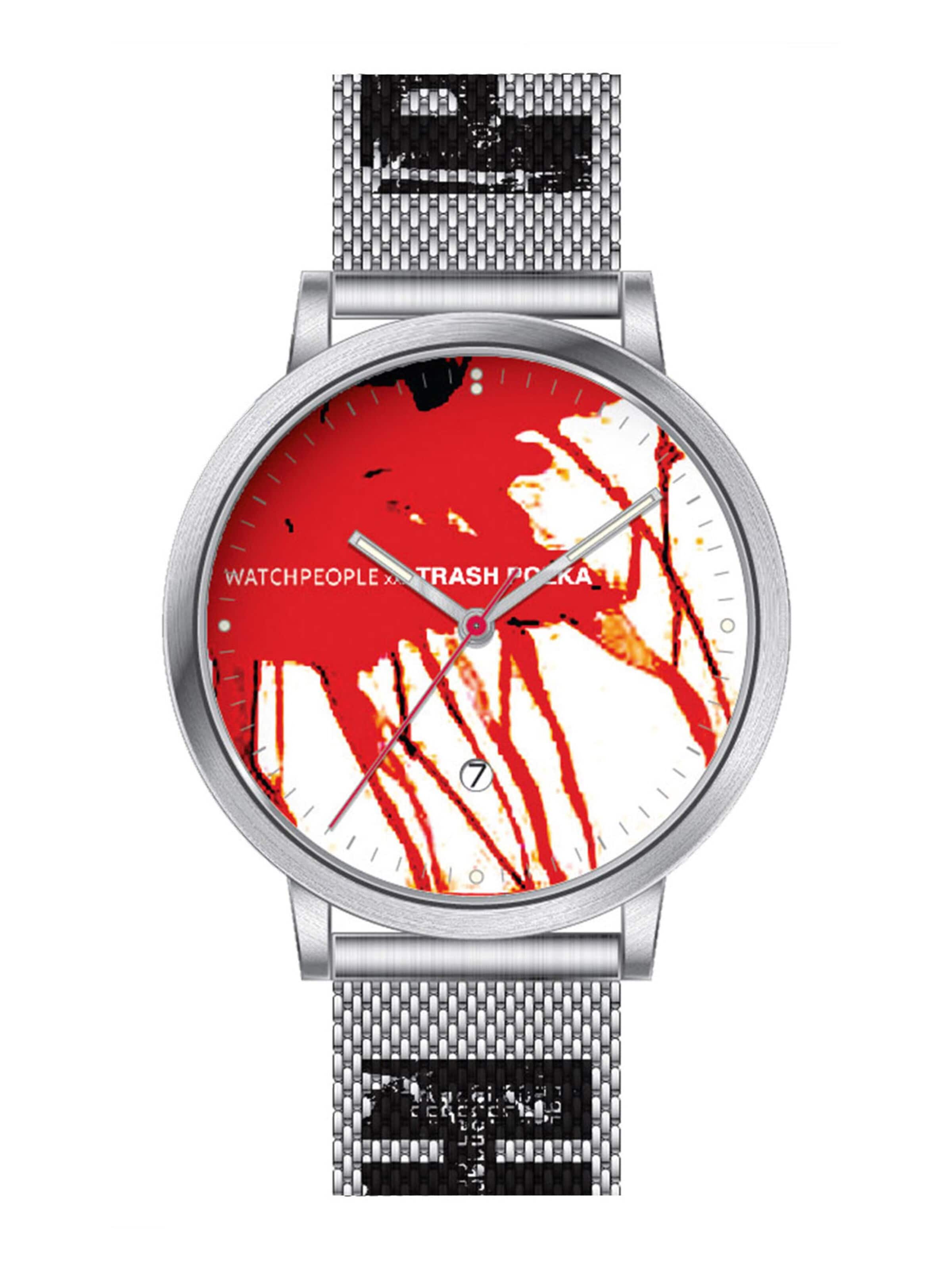 WALTER GROPIUS Analog Watch 'TRASH POLKA TAYGETA' in Silver: front
