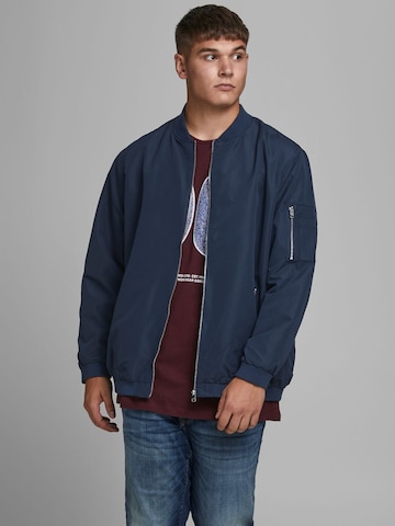 Jack & Jones Plus Between-Season Jacket 'Rush' in Blue: front