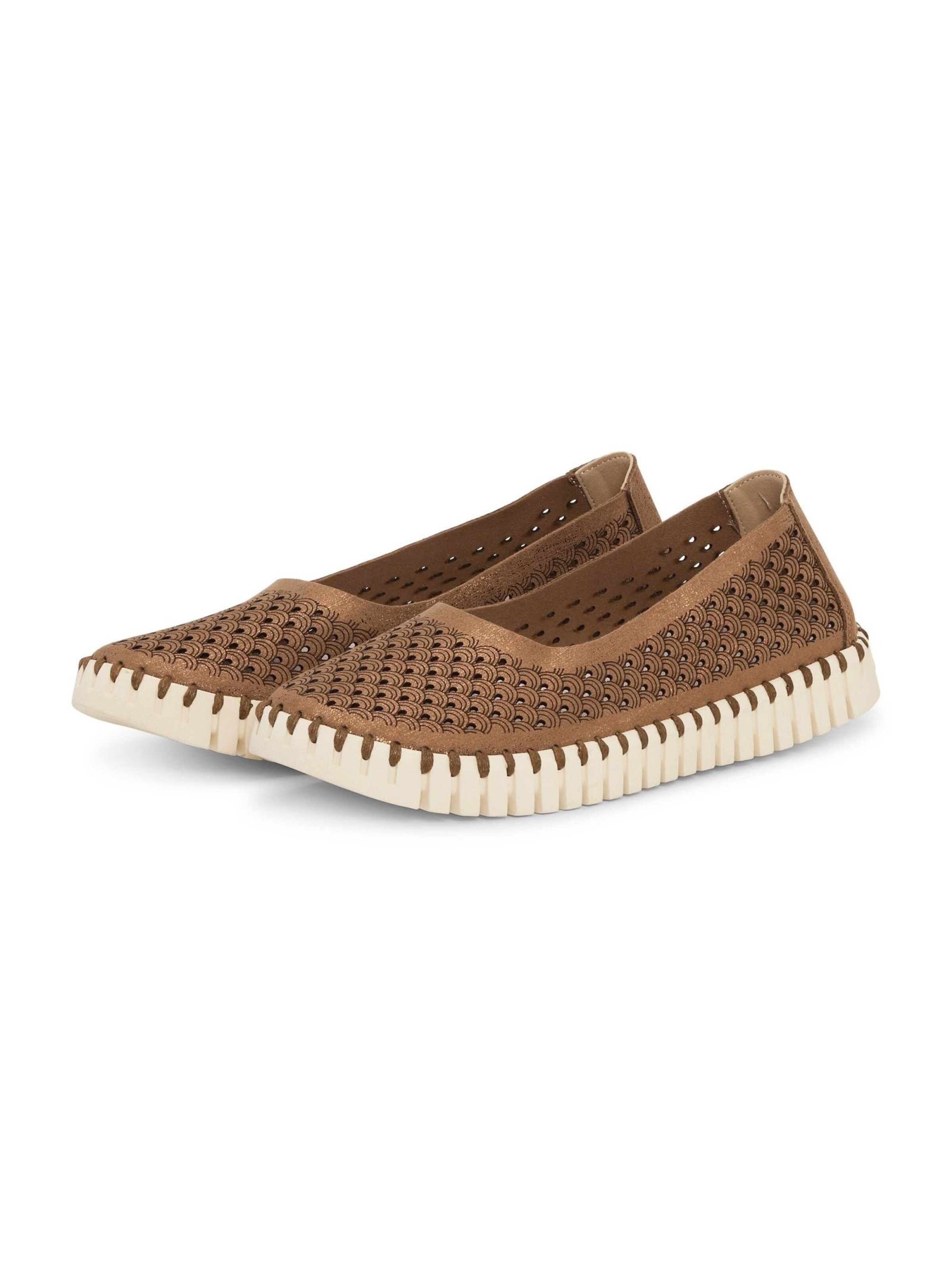 ILSE JACOBSEN Slip-ons 'Tulip3578' in Brown: front