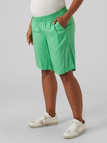 MAMALICIOUS Regular Pants 'MERCY' in Green: front