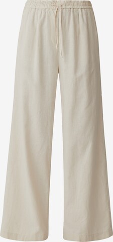 Wide Leg Pantalon comma casual identity en beige : devant