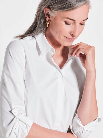 Goldner Bluse in Weiß