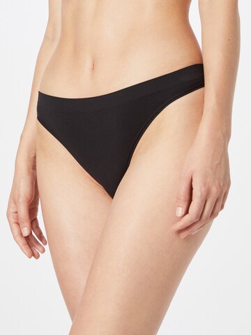 PIECES - Tanga 'Symmi' en negro: frente