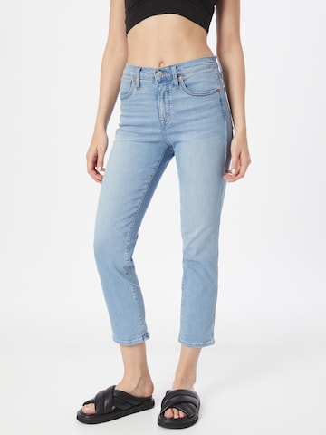 Madewell Slimfit Jeans in Blauw: voorkant