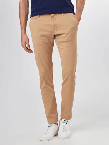 Coupe slim Pantalon chino s.Oliver en beige : devant