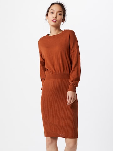 Robe 'Bow' ONLY en marron : devant