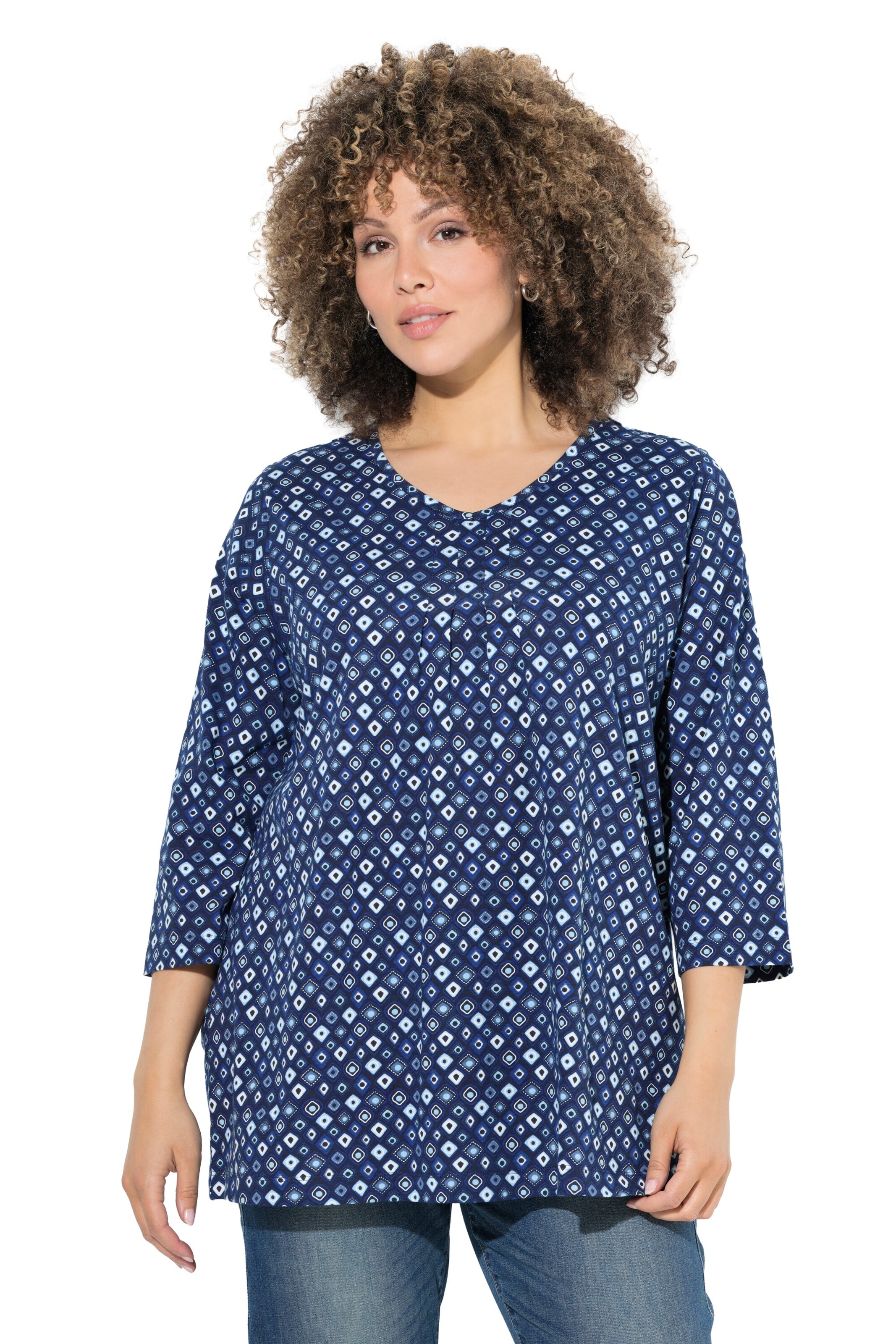 Ulla Popken Shirt in Blauw: voorkant