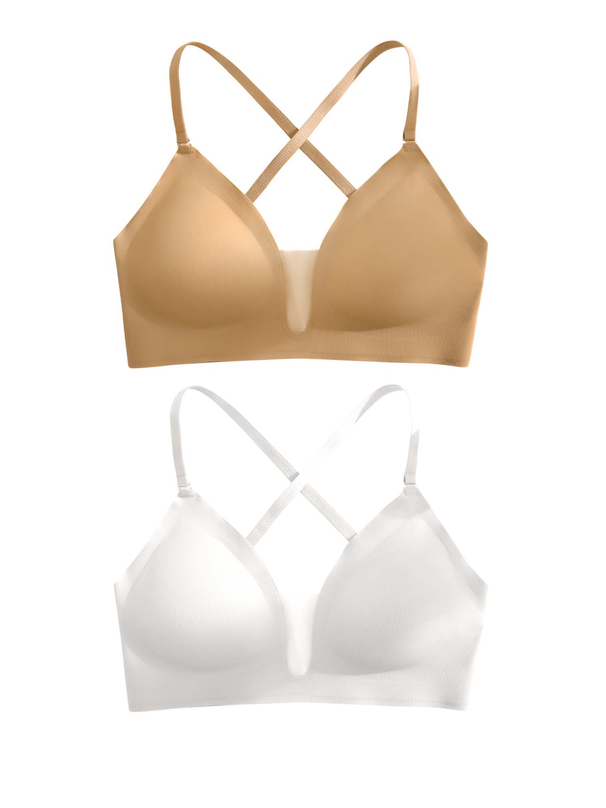 SHARICCA Bralette Bra 'SHARICCA 2-Pack Women's Wire-Free Bra' in Mixed colors: front