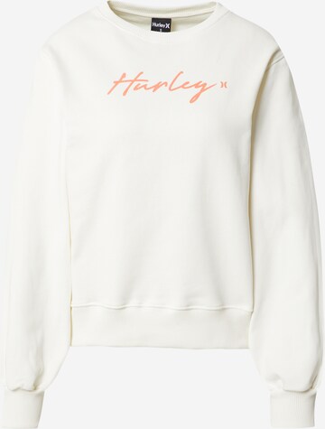 Sweat de sport Hurley en beige : devant