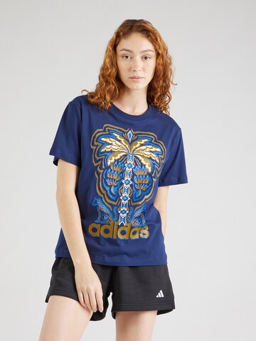 T-shirt fonctionnel 'adidas x FARM Rio' ADIDAS SPORTSWEAR en bleu : devant