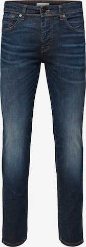 SELECTED HOMME Slimfit Jeans 'LEON' in Blauw: voorkant