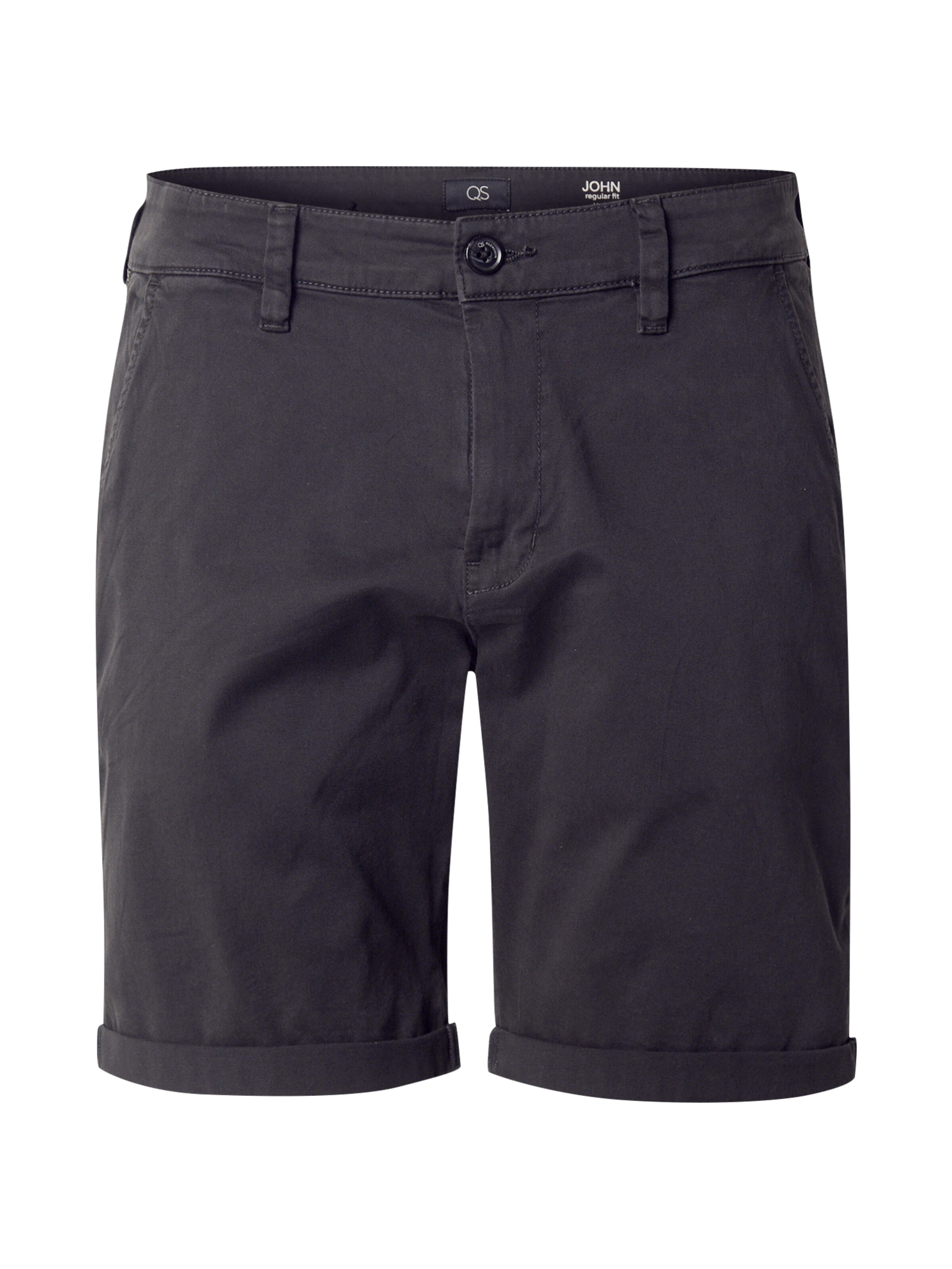 QS Regular Chino Pants 'John' in Grey: front