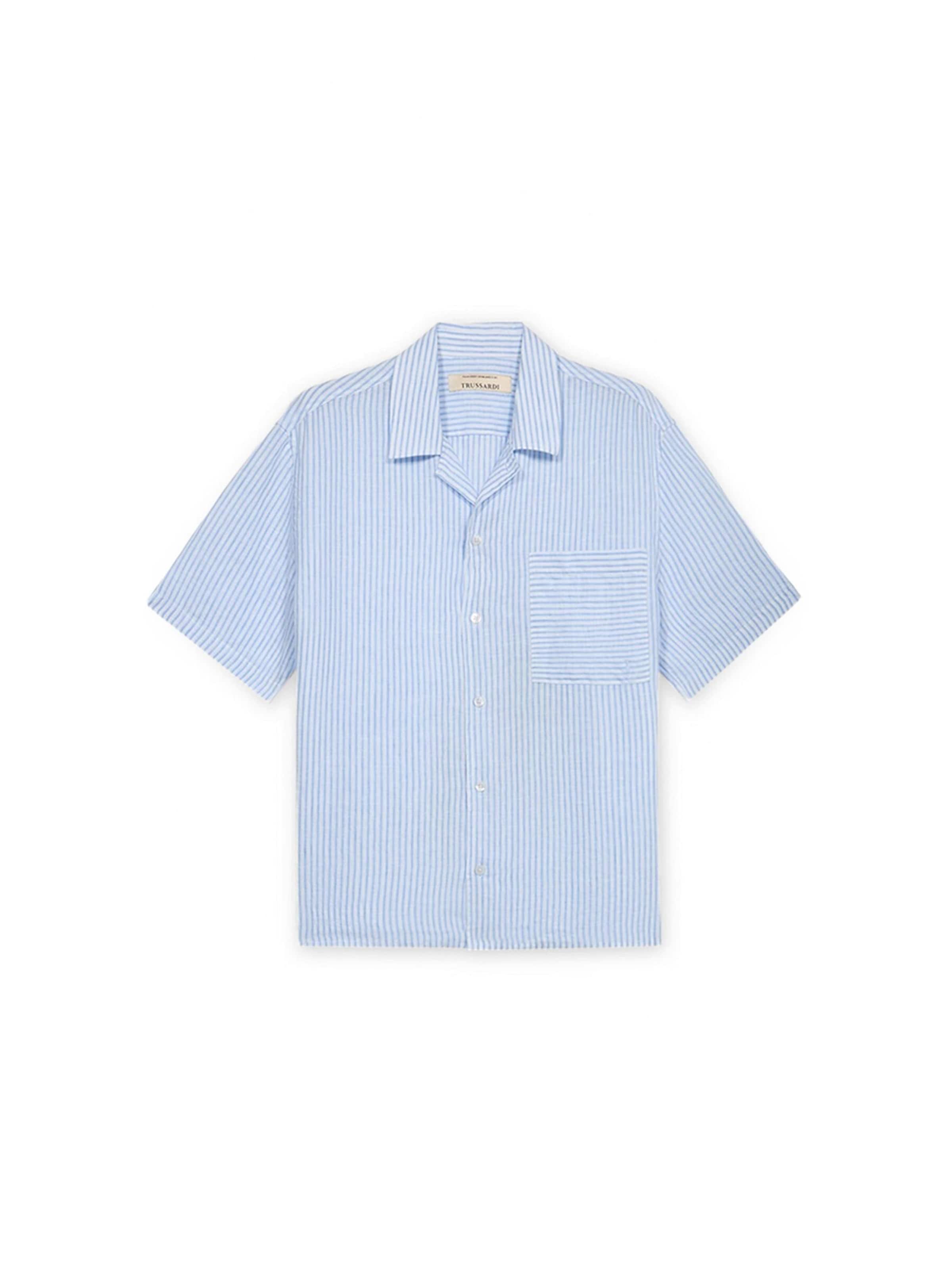 Trussardi - Camisa en azul: frente