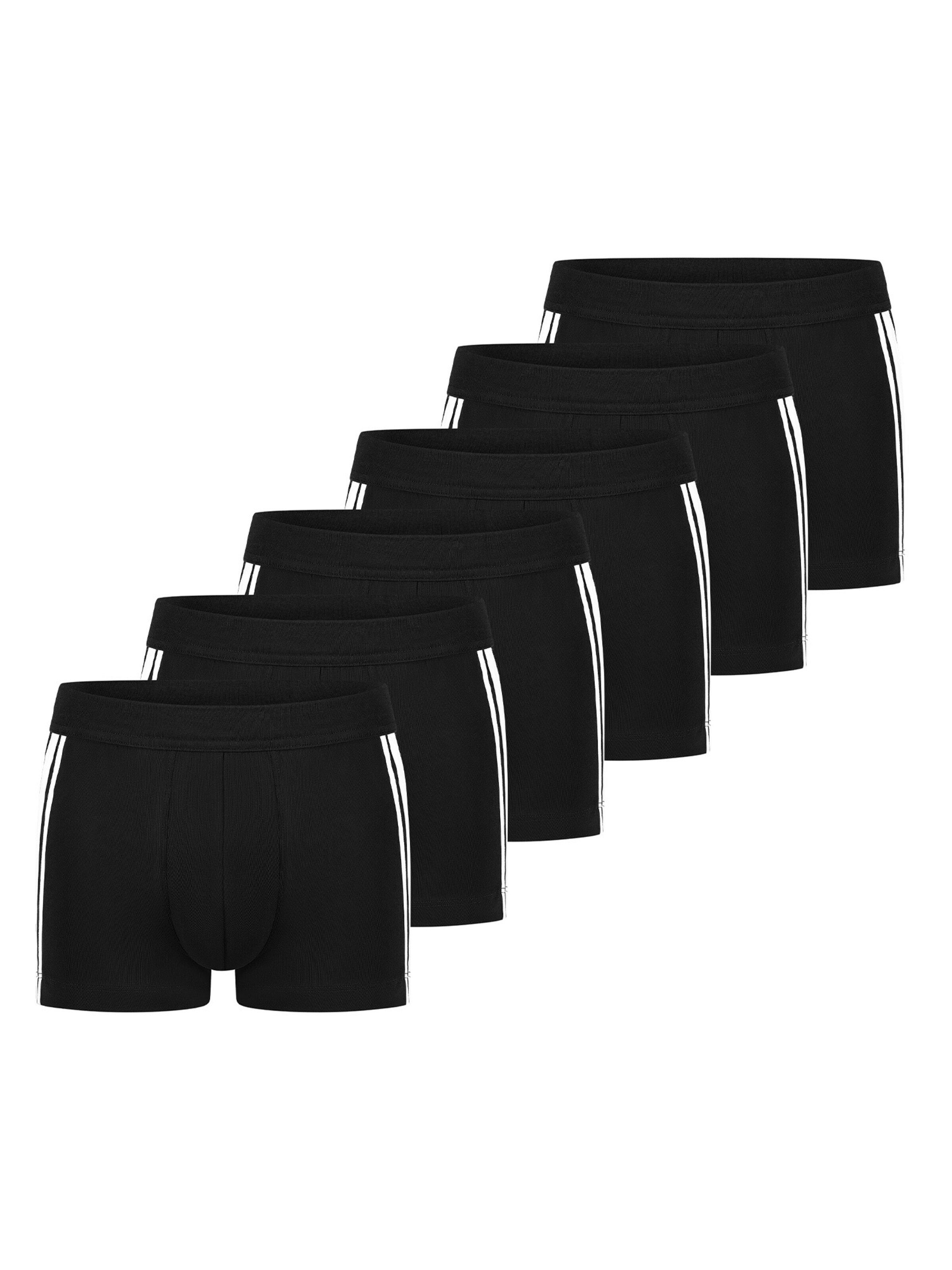 SCHIESSER Boxer shorts '95/5 Stretch - Cotton' in Black: front