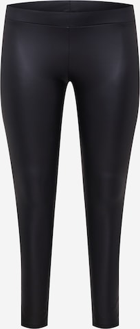 PIECES Curve Skinny Leggings in Black: front