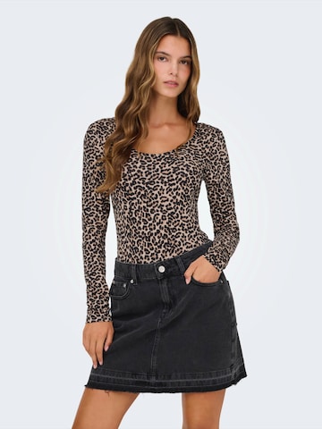 Body a maglietta 'ONLLIVE LOVE' di ONLY in beige: frontale