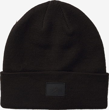 Bonnet 'Essential' ALPHA INDUSTRIES en noir : devant