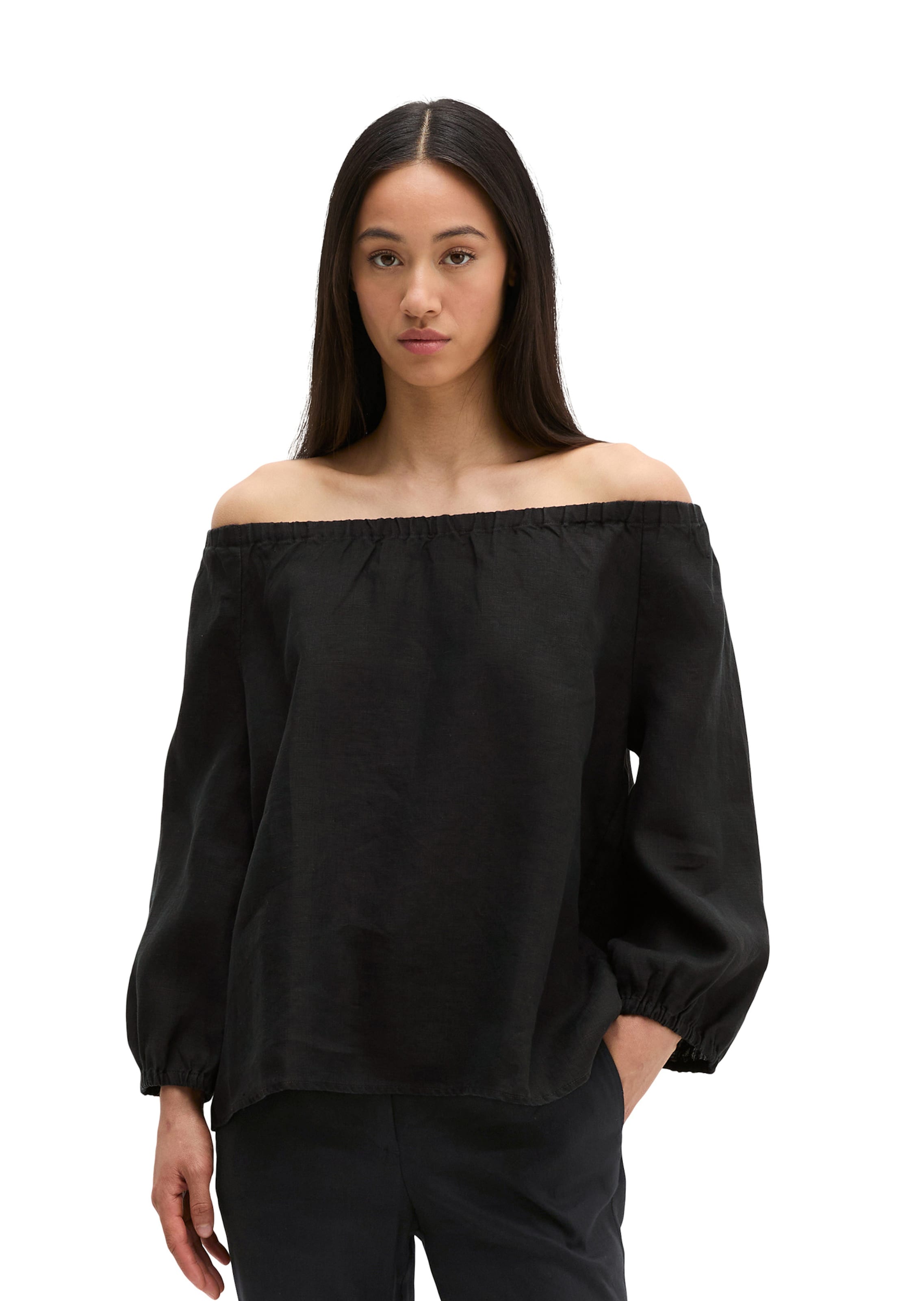 Marc O'Polo Blouse in Zwart: voorkant