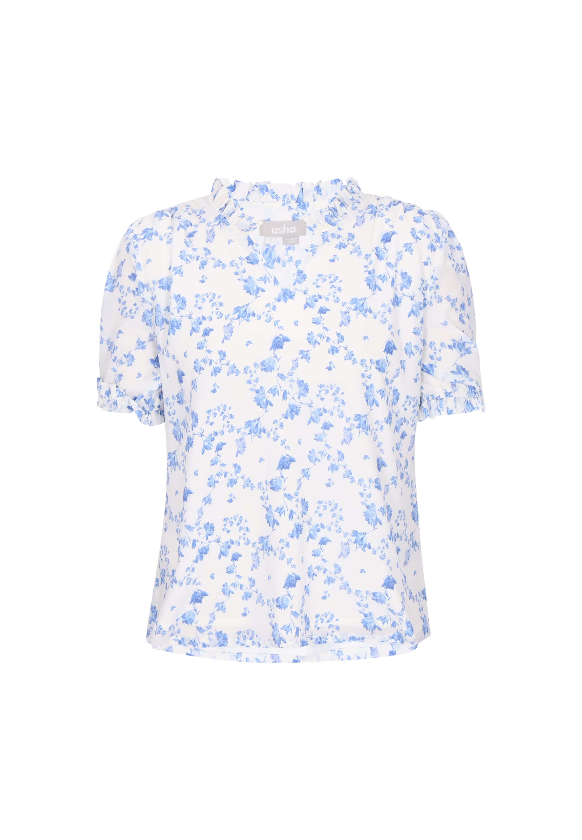 Usha - Blusa en azul: frente