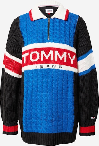 Pulover de la Tommy Jeans pe negru: față