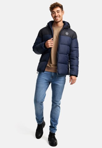INDICODE JEANS Winter Jacket 'Biviano' in Blue