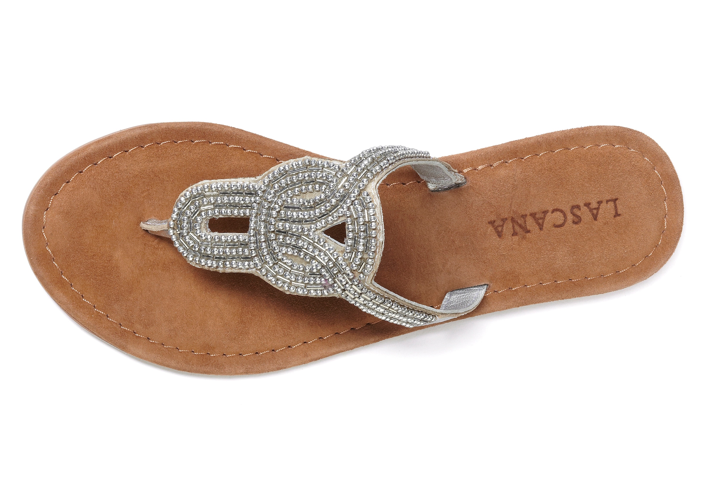 LASCANA - Sandalias de dedo en plata