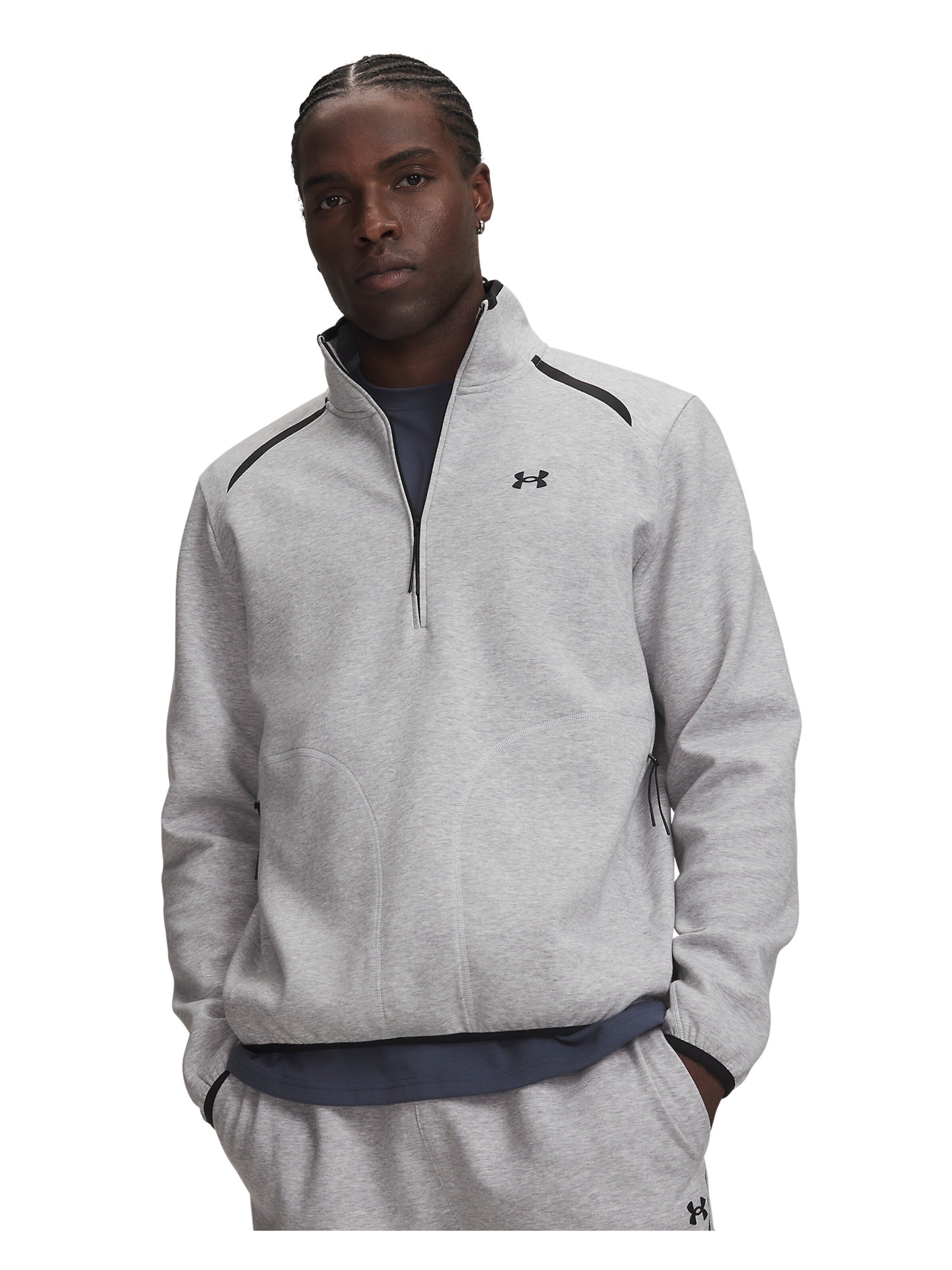UNDER ARMOUR Sportsweatshirt in Grijs: voorkant