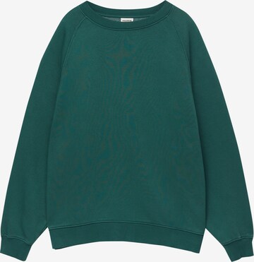 Sweat-shirt Pull&Bear en vert : devant