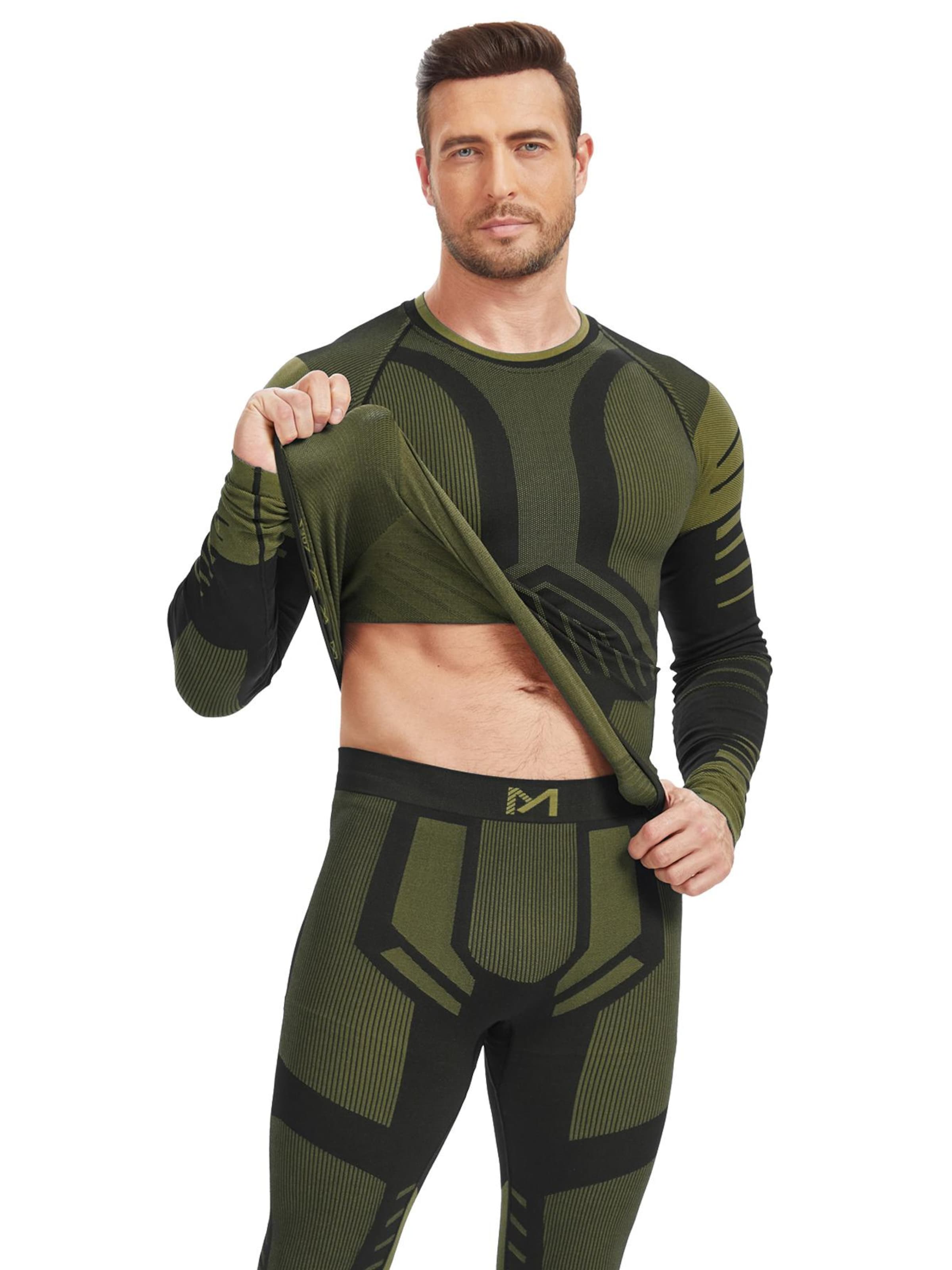 MEETWEE Base Layer 'Seamless Thermal Underwear' in Green