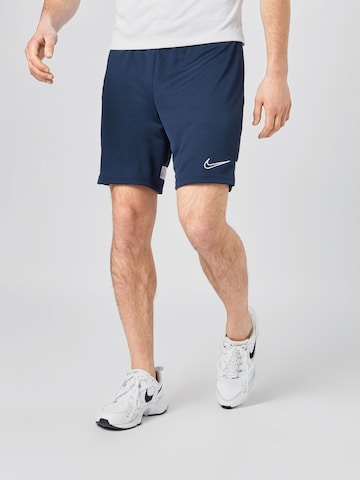 NIKE Regular Workout Pants 'Academy' in Blue: front