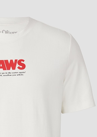 s.Oliver Shirt 'Jaws' in White